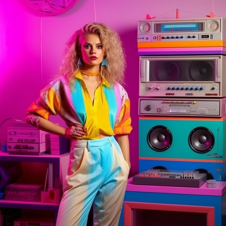 Photo a woman stands in front of a washer and dryer.