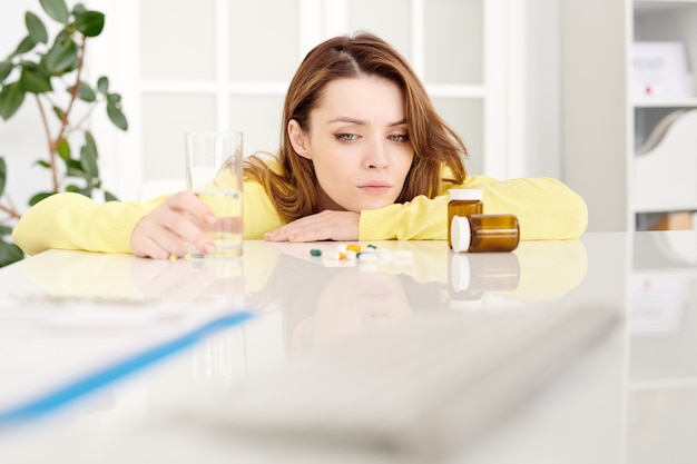 Woman Suffering from Illness