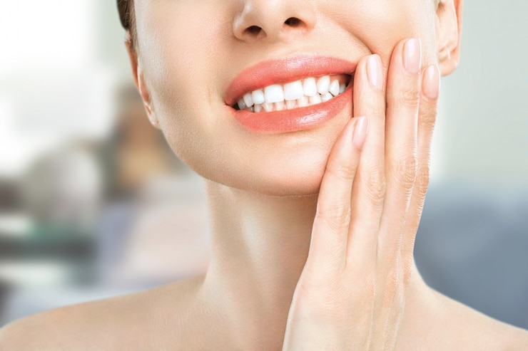 Photo woman suffering from toothache