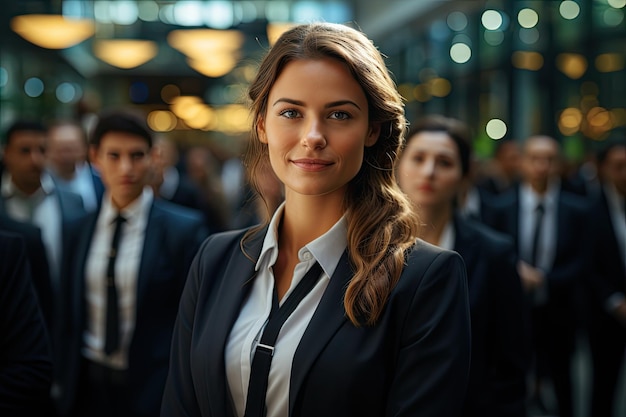 a woman in a suit