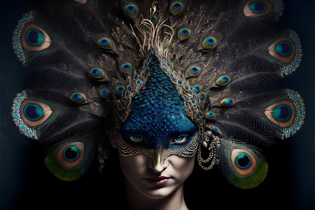 woman surrealist mask