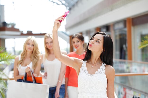 Woman taking selfie