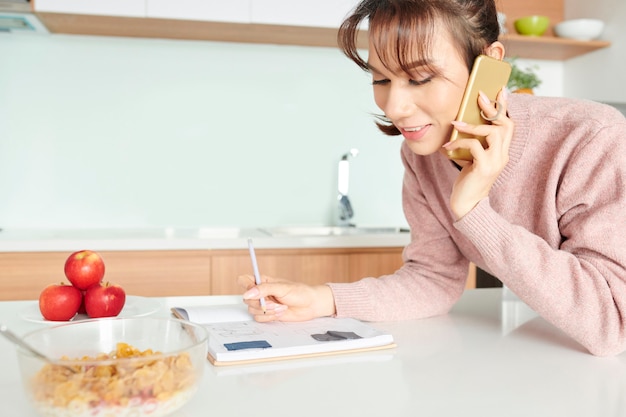 woman talking on phone