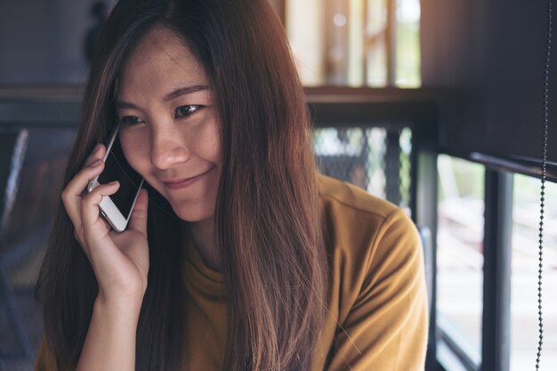 woman talking on smart phone 