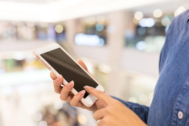 Woman touch on cellphone