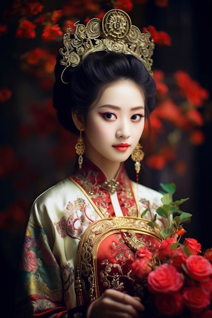 woman in a traditional chinese dress