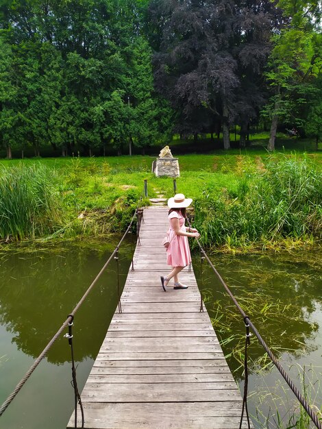 Woman traveler enjoying of relaxing with lake view