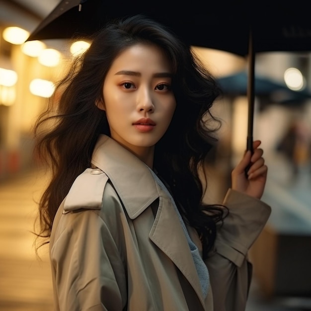 Woman traveling with the subway in the city