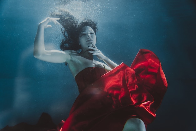 Woman underwater