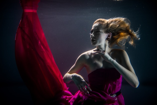 Woman underwater