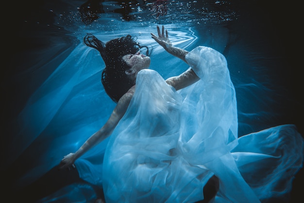 Woman underwater