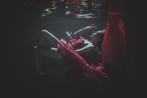 Woman underwater