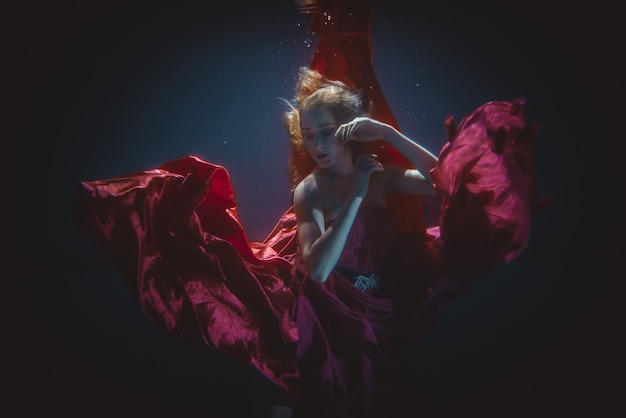 Woman underwater