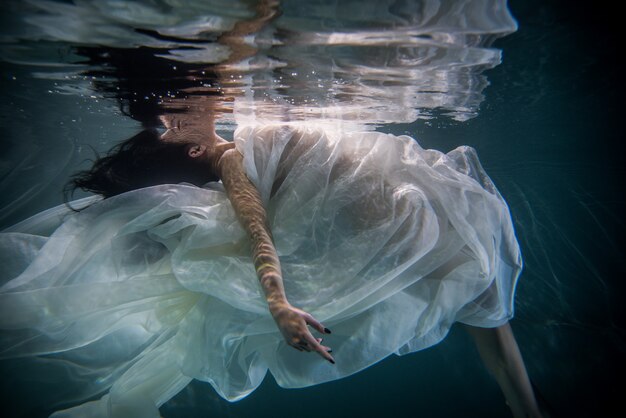 Woman underwater