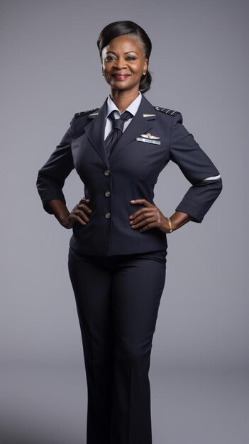 a woman in a uniform posing for a picture