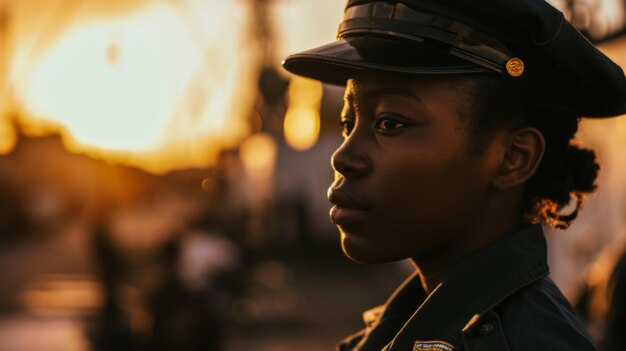 a woman in a uniform