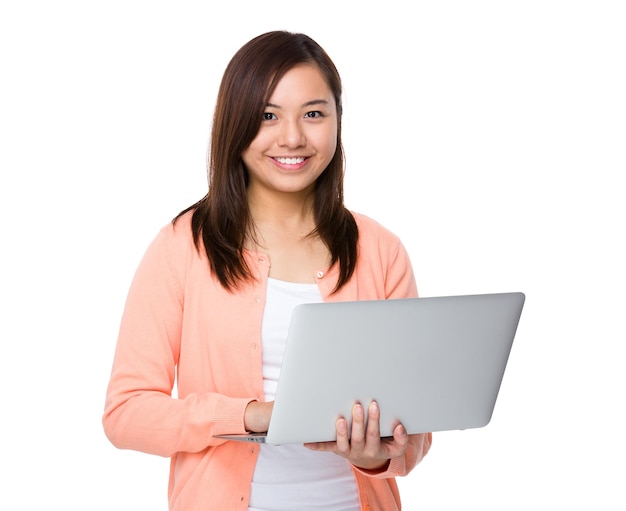 Woman use of laptop computer