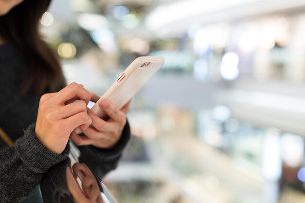 Woman use of mobile phone