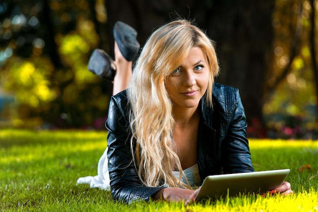 Woman Using Digital Tablet