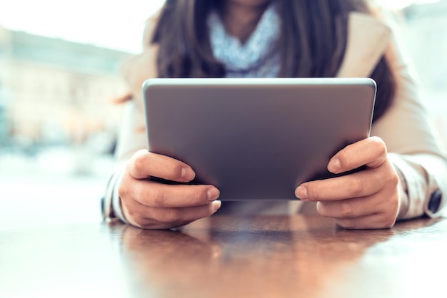 Woman using her smart phone