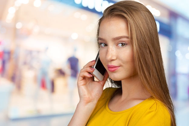 Woman using her smartphone