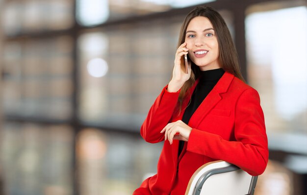 Woman using mobile phone