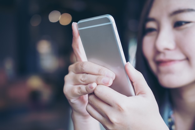 woman using mobile phone