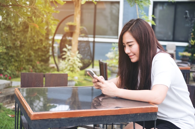 Woman using smart phone 