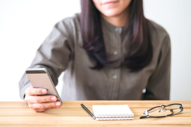 Woman using smart phone 