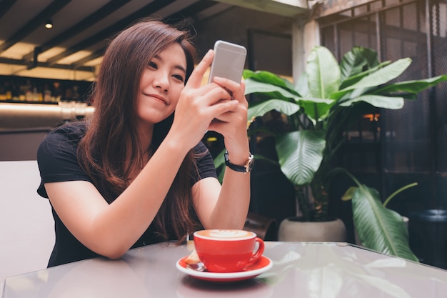 woman using smart phone 