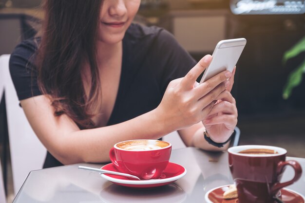 woman using smart phone 