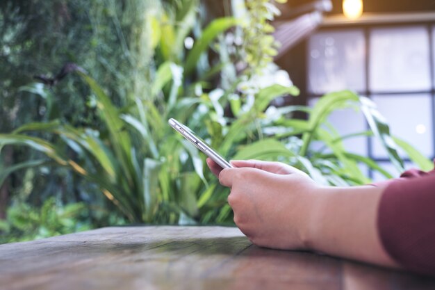 woman using smart phone 