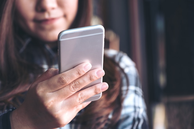 woman using smart phone 