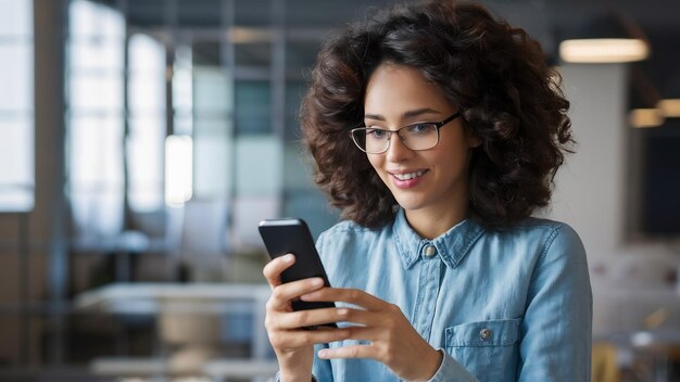 Woman using smartphone