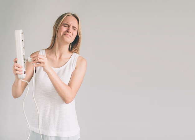 woman using socket