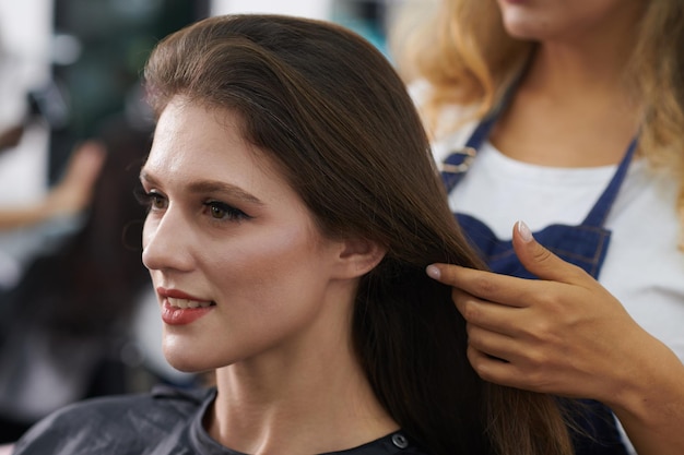 Woman Vising Beauty Salon