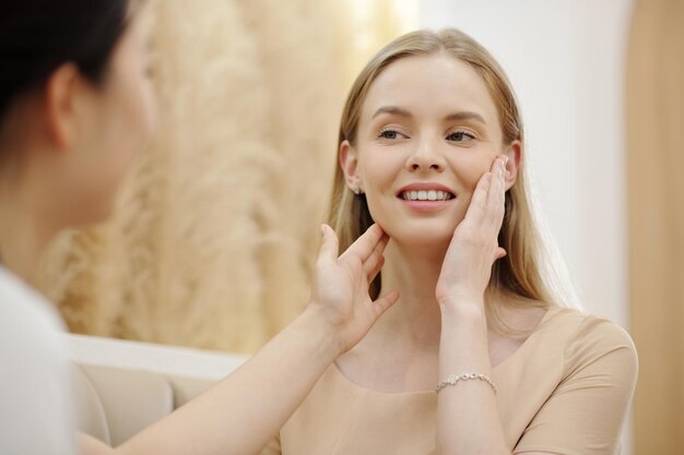 Woman Visiting Esthetician