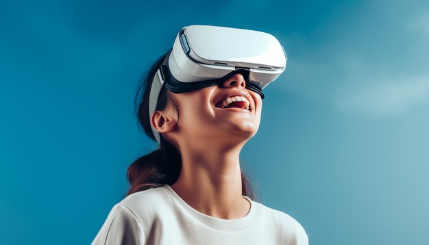 VR 안경을 입은 여자