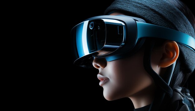 VR 안경을 입은 여자