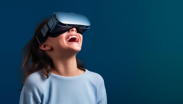 VR 안경을 입은 여자