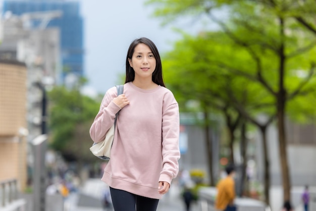 Woman walk in the street