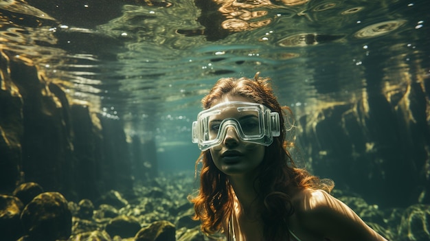 Foto donna nell'acqua