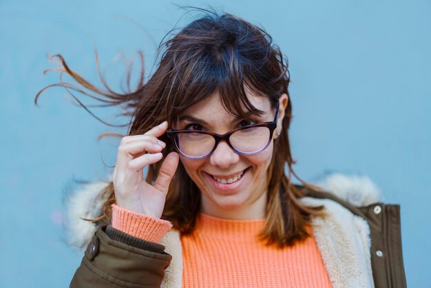 Photo woman wearing eyeglasses