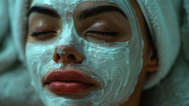 Woman Wearing Facial Mask