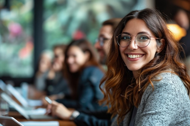 Woman Wearing Glasses Working on Laptop