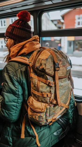 Photo a woman wearing a green coat