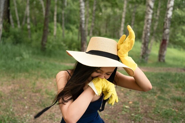 Woman wearing hat