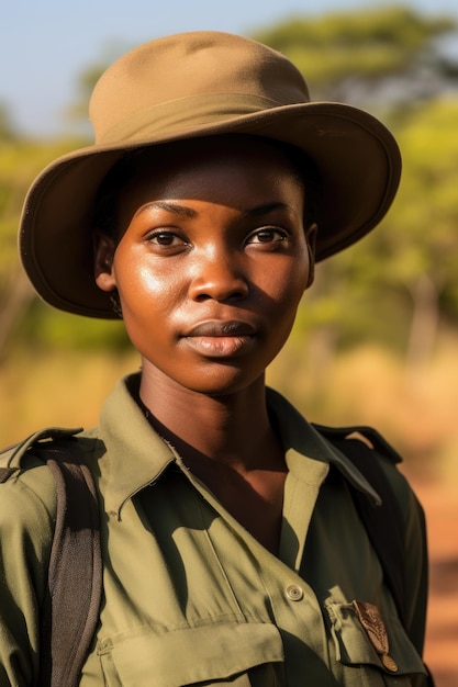 a woman wearing a hat