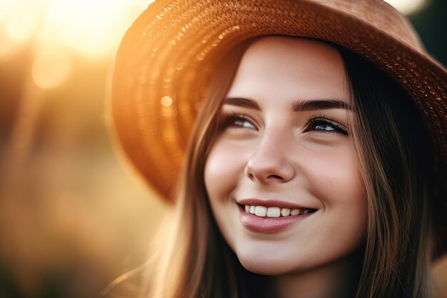 Foto una donna con un cappello