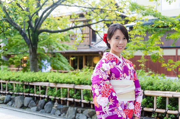 Woman wearing kimono